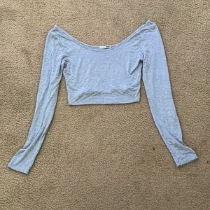 Gray crop top